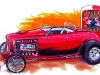 Concept drawing of America\'s Most Bitch\'n Roadster