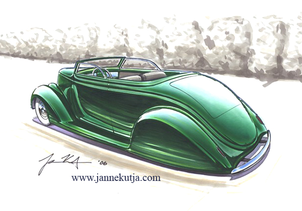 Finnish Chip Foose concept drawing of custom