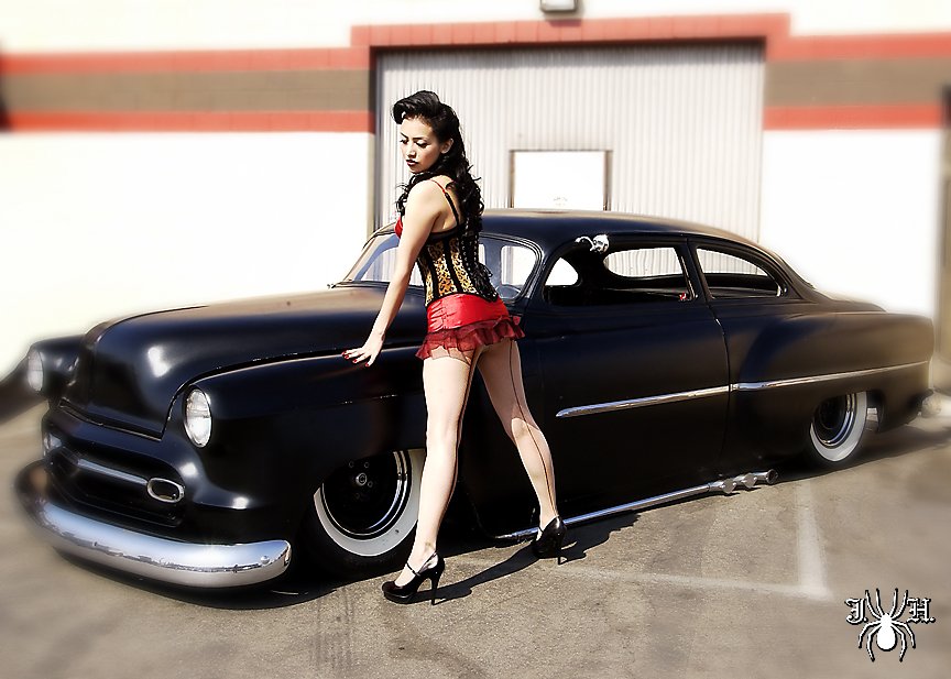 Frenchy La Femme with Kustom hot rod pinups Enjoy the great pics