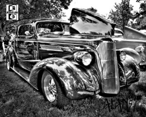 HDR photo, hot rod, pictures, car show, how to, black and white