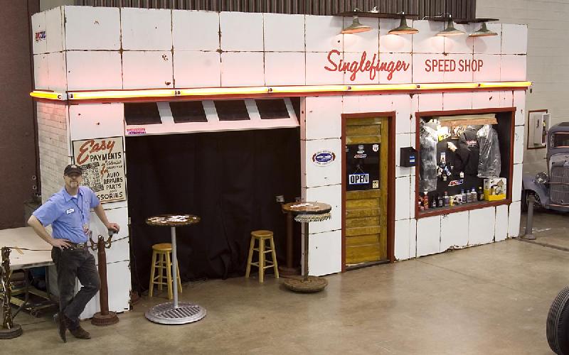 Singlefinger Speedshop's Detroit Autorama display