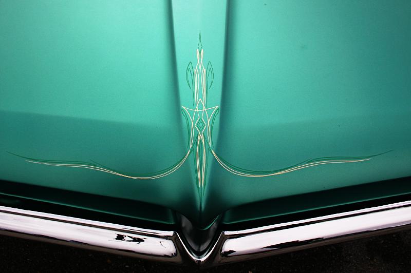 Pinstriping Art Pinstriping on the hood You can't shake a stick at a hot 