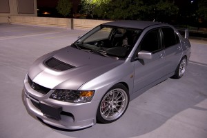 Mitsubishi Evolution 9 ready for the track or Wal-Mart