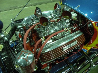 Stromberg 97 Kookie Caddy Engine at the Detroit Autorama