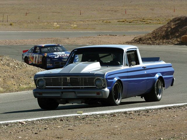 Ford Ranchero hitting the Willow Springs track day