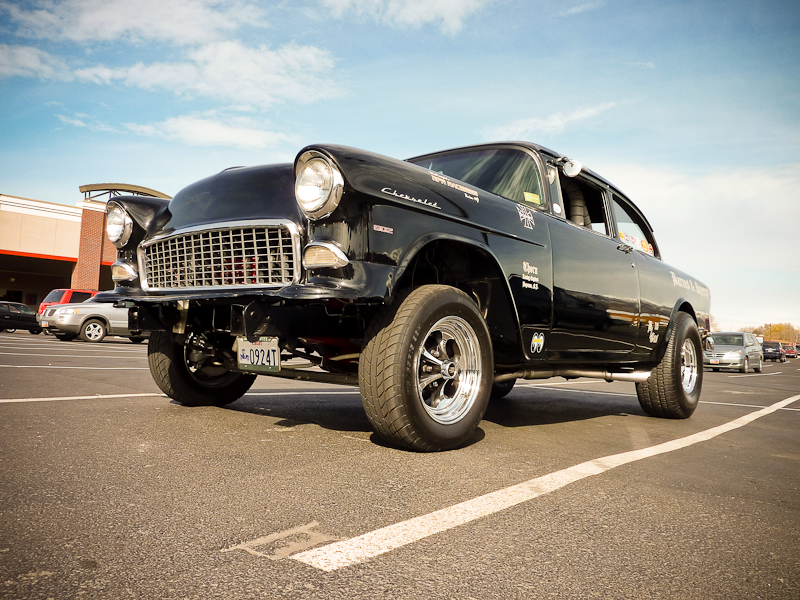 1955 Chevy Gasser spotted at Lowes Parking Lot