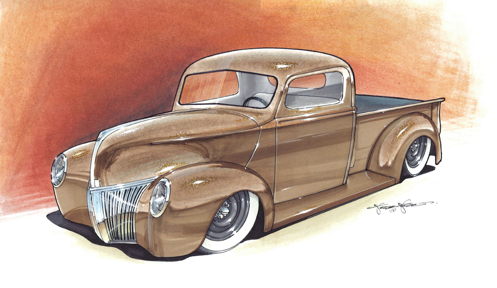 On to some of Joel's fine hot rod art these were his favorites