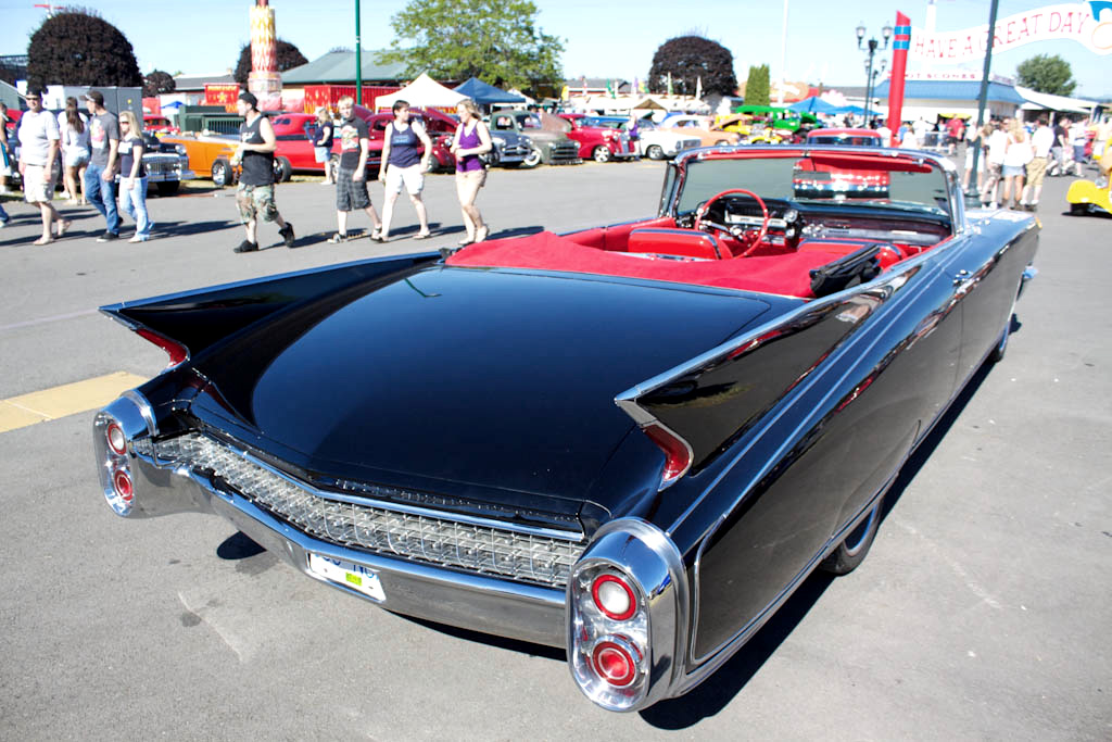1960,Cadillac,custom,convertible,black,slammed,Goodguys Northwest Nationals