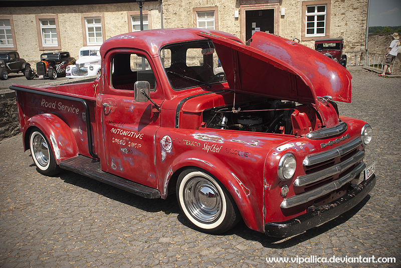 Hot Rod Dodge pickup truck German Street Rod Association car show shop