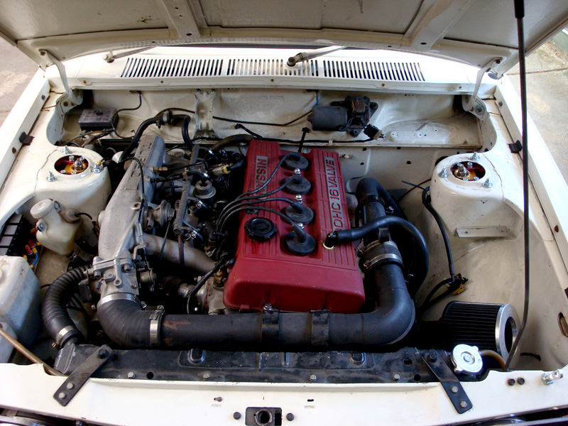 Datsun 510, turbocharged FJ20, engine swap