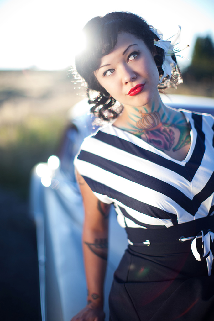 Cara Mia Pin Up Girl Hot Rod Pin Up Tattooed Pin Up Girl