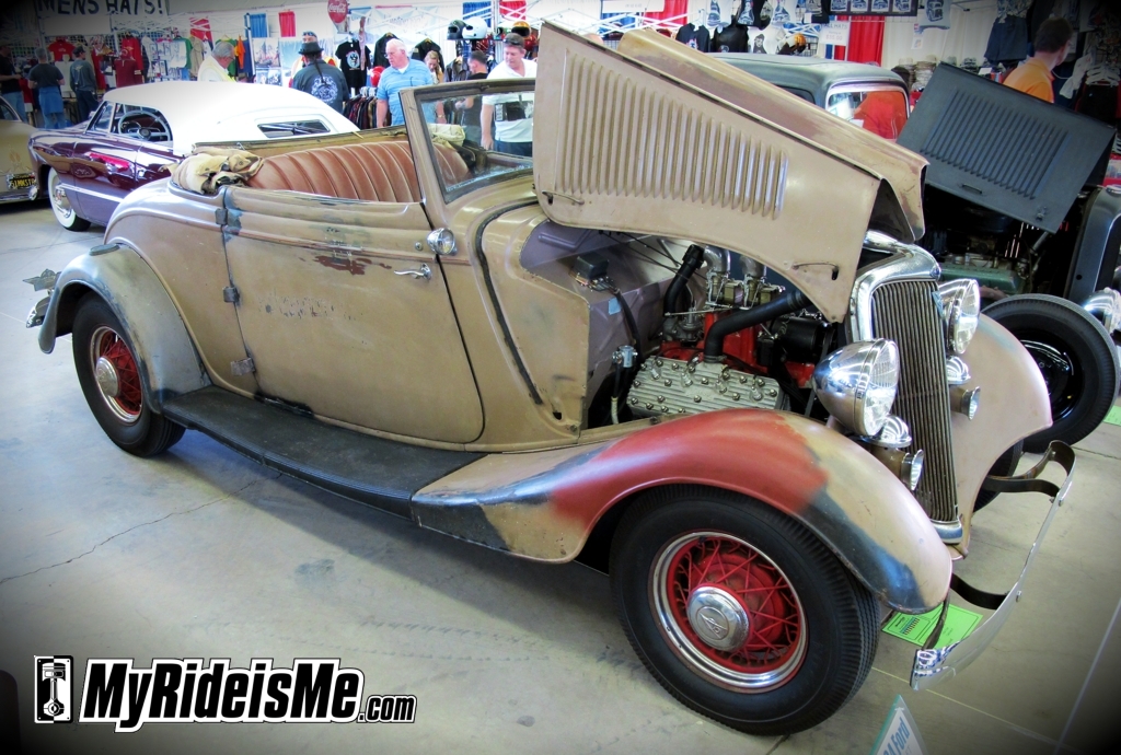 1934 Ford Cabriolet, Garage Find, barn find,2011 GNRS Suede Palace, grand national roadster show, rockabilly cars, original hot rods