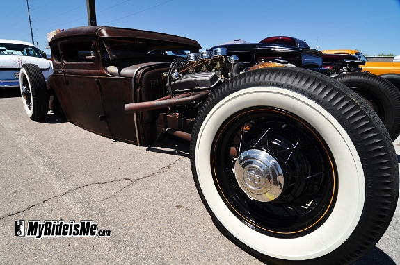 Rusty hot rod not a rat rod traditional hot rod viva las vegas