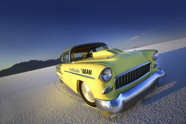 Hot Rod Custom Car Photography Writing bonneville race car 1955 Chevy