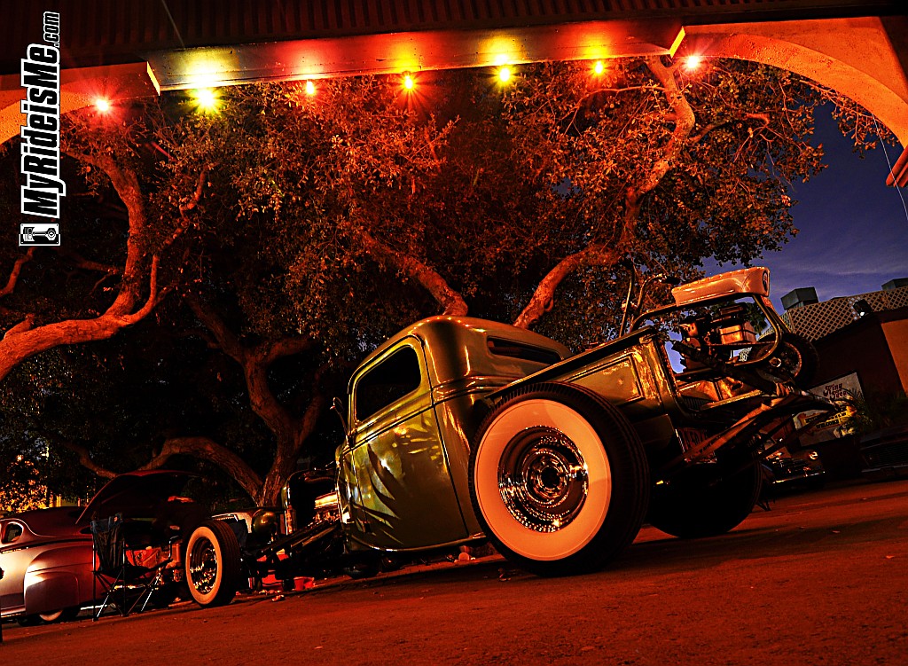 hot rod hot rod pickup night photography