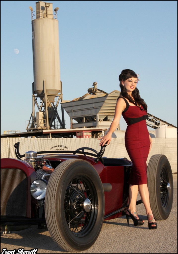 thumbnail interactive-video image 1 of 5 Inch Wide Chevrolet Hot Rod Girl Pin Up Vintage Vinyl Decal – Stickershack 1 of 5