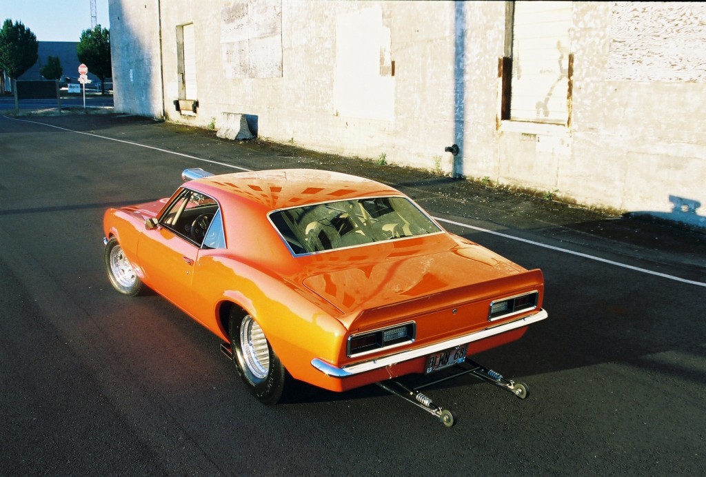 Beautiful Orange paint on this 1968 Camaro. 
