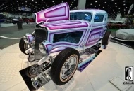 Just a nasty old school hot rod dripping with CHROME from Advanced Plating. Paint work amazing, man.. this thing's sick.