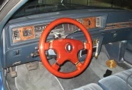 stock with woodgrain steering wheel
