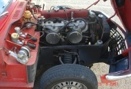 Engine showing twin carbs