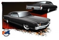 Project proposal rendering for a custom '72 Monte Carlo project, currently being completed.