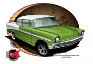 Personal piece, depicting a cool, mid/late '60's street machine bseedd on a '56 Chevy.