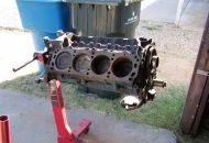 Bent valve, cut valve seat, oil and rust, broken piece missing from distributer neck on the block. = Crate engine time. Save 289 for later rebuild.