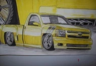 Concept idea for a Silverado to be restyled after the newly released Corvette Grand Sport.