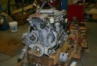 2002 1HZ inline 6 cylinder diesel.  Will get a turbo, and bolted to a 5 speed.