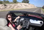 Cruisin' on US/AZ Route 66 in the rented Mustang convertible.