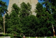 I've now been to Devils Tower in a '61 VW Deluxe Microbus, ridden there on my 10 speed Peugeot bicycle, hitch hiked there by thumb (climbed it on that trip), driven my old '70 IH Travelall there & finely ridden my Harley there. now 