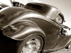 Hot rod coupe in Black and white