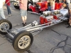 Front view of twin engine drag car