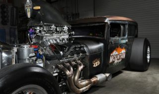 Dig it: A Rat Rod Sedan with 820 cubes of Pro Stock Engine